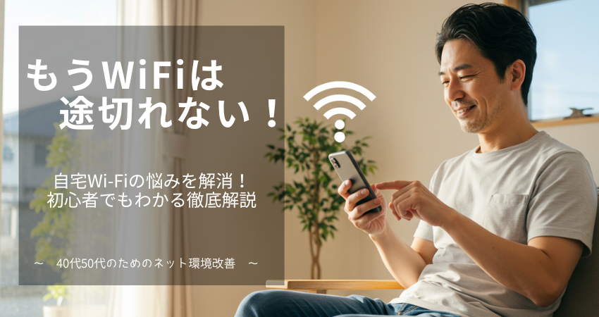 40代 50代 メッシュWi-Fi 快適なネット環境 自宅Wi-Fi改善