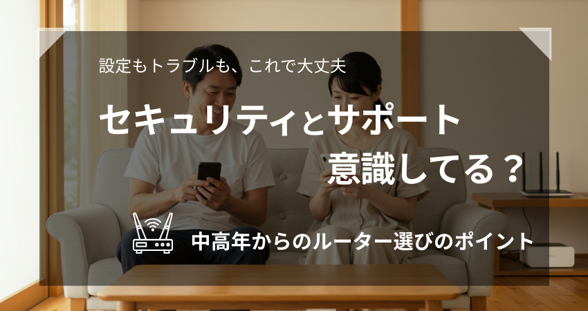 40代50代向け Wi-Fiルーター セキュリティ設定方法と選び方