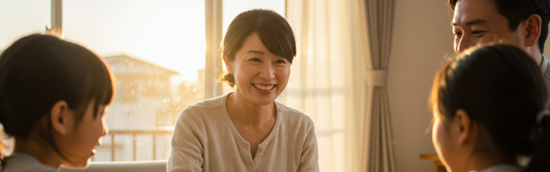 自分の時間を作れたことで、家族との時間も楽しめるようになったイメージ