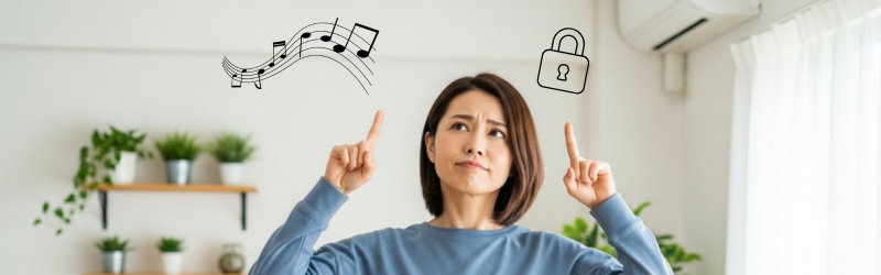 使い勝手が変わる制限を考えてミュージックプライムを利用するか検討中の女性