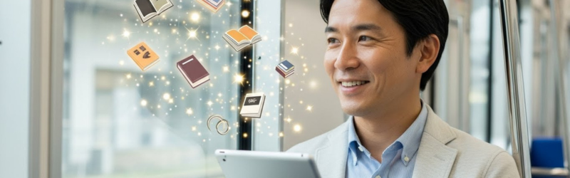 読書習慣が変わる!プライムリーディングの「お得すぎる」メリット
電車内で隙間時間に読書を楽しむ男性