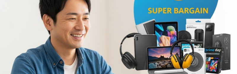 【会員だけ】めちゃお得な年に数回の「会員限定ビッグセール」
Amazonのセールを楽しみに好きなガジェットを狙っている男性
