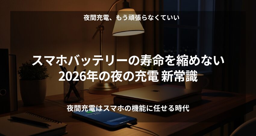 夜間充電を最適化するスマートフォンと在宅ワーカーの夜の充電環境