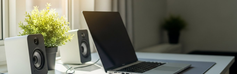 有線スピーカーでもパソコンからの音楽を高音質にできるイメージ