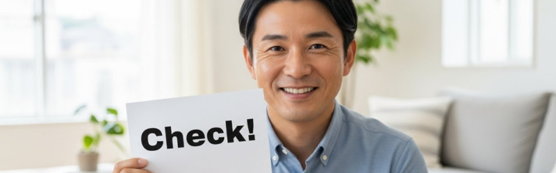 自分のPCのBluetoothバージョンを3分で確認する方法をしよう！と呼びかける笑顔の男性の画像