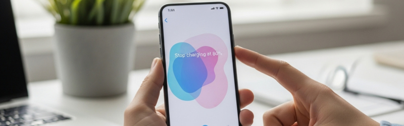 充電を80パーセントで止めるように設定しているイメージ。寿命対策として有効
