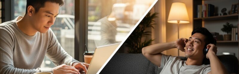 aptXとLDAC、自分にはどちらが向いているかを表すイメージ