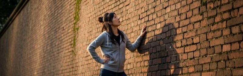 ルーターやIPv6でも解決しないネット不安定の大きな壁を前に解決方法を思案する女性