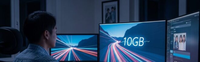 1GB回線よりも10GB回線の方が安定しているので安心して仕事や趣味に没頭できる