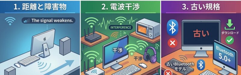 Bluetoothキーボードが急に不安定になる3つの落とし穴の解説画像