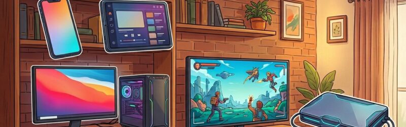 スマホはもちろん、パソコンやテレビ、プレステでも見られるので場所を選ばず、どこでも見られるのも気分転換・暇つぶしに最適