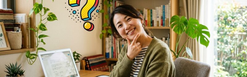 マルチペアリングとマルチポイント、何が違うの？と悩む女性のイメージ