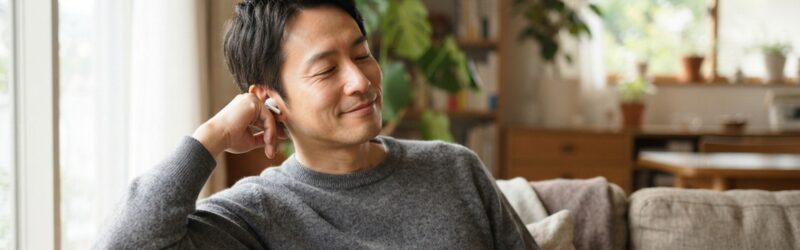 オーディブルは「繰り返し聴く」ことが負担にならないので、複数回の復習聴きも気楽にできる男性